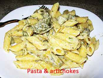 pasta and artichokes